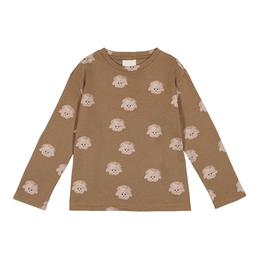 36m,4y ESSENTIAL T-SHIRT [ MOCHA / DOGS ] / STU