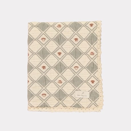 Mushroom Blanket Taupe  / Bebe Organic [ベベオーガニック パッチワーク ブランケット オーガニックコットン 出産準備 おくるみ 出産祝い]