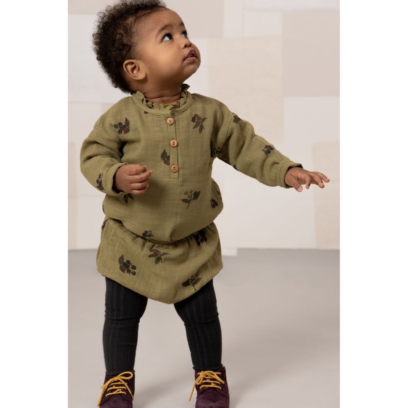 OLYMPE BLOUSE [ GREEN ALOE / BLACKBERRIES ] / S