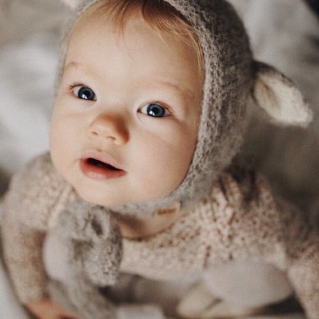 Fairy Hat Alpaca & Silk LIGHT GRAY [ 1-2y, 2-4y ] / GANG OF KIDS [ ボンネット]