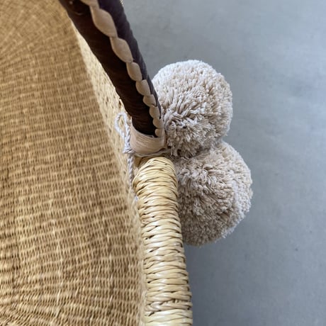 Cotton Pompom Set [ Beige ] / Hippo + Birds  [ mosesbasket ポンポン ボルガバスケット ベビー  ベビーベッド 出産準備 赤ちゃん]