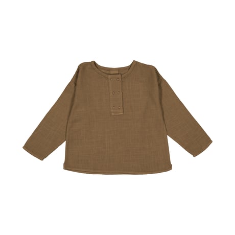 ROMÉO KURTA 6m-24m [ Cocoa  ]  / STUDIO BOHEME PARIS  [ スタジオボエムパリ シャツ 子供服 ベビー服]