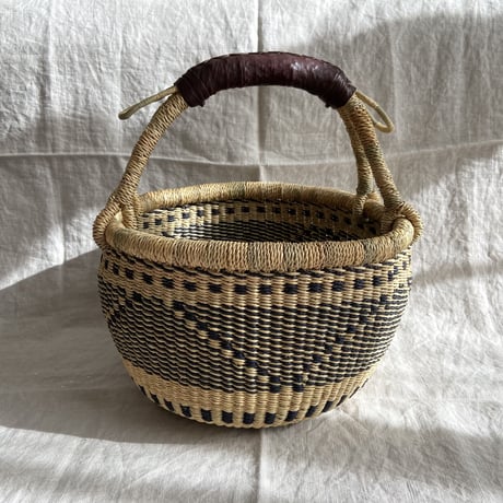 Market Basket [ Anne / Brown, Black&beige ] M / Hippo + Birds [ボルガ マーケット バスケット おしゃれ  ]