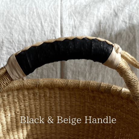 Market Basket [ Anne / Brown, Black&Beige ] M/L size / Hippo + Birds ベビー用品 小物入れ オムツ入れ ブルキナバスケット