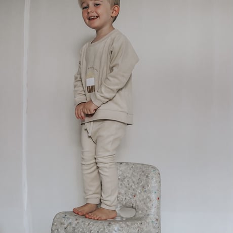 Baggy Leggings Terry  [ OFF WHITE ] / Monsieur Mini     [ムッシュミニ レギンス 子供服 テリー]