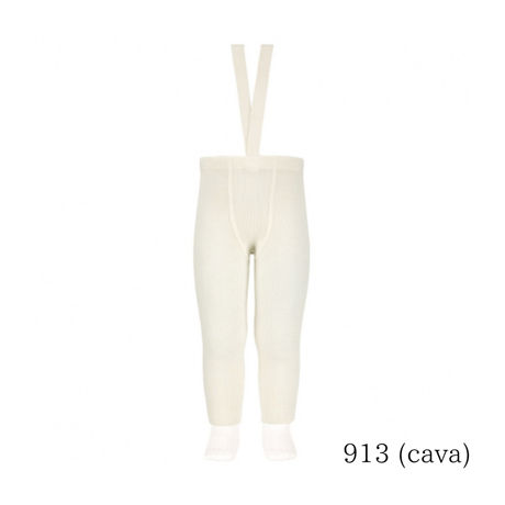 Merino Wool Blend Suspender Leggings  / Cóndor  [コンドル  サスペンダー レギンス タイツ ブレース 子供服]