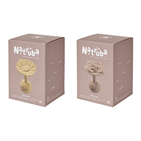 Flower Teether Rattle /  Natruba  [歯固め ラトル ガラガラ フラワー ナチュルバ スワン ベビー ギフト 出産祝い]