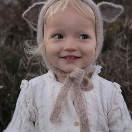 Fairy Hat Alpaca & Silk LIGHT GRAY [ 1-2y, 2-4y ] / GANG OF KIDS [ ボンネット]