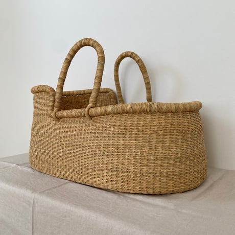 [ご予約] Moses Basket [ Hooded /  Vegan] / Hippo + Birds     [ボルガクーファン クーファン ベビーベッド]