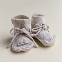 Booties [ Off-White ] / hvid [ ブーティー メリノウール 出産準備 ]