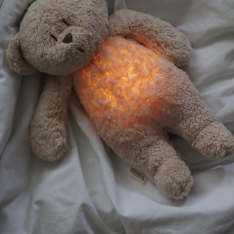 Moonie 2.0 Organic Humming Bear With A Lamp [ Sand natur ]  [ナイトライト ハミングベア ファーストトイ  ぬいぐるみ