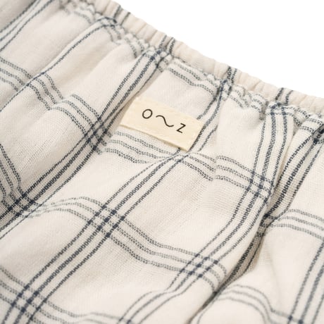 Navy Window Check Shortie / Organic Zoo