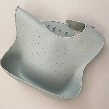 Speckled Silicone Baby Bib / Hippo + Birds  [シリコン ビブ スタイ つぶつぶ 斑点模様 食事エプロン 離乳食 エプロン 幼児 男の子 女の子 シンプル]