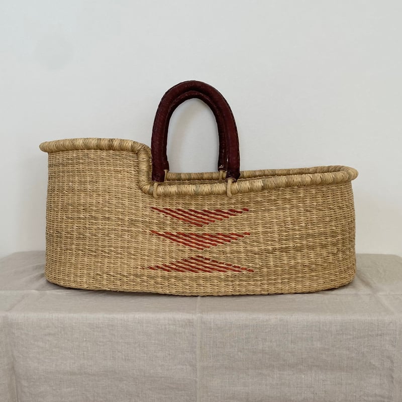 Moses Basket [ Hooded / Tri+Brown ] / Hippo + B 