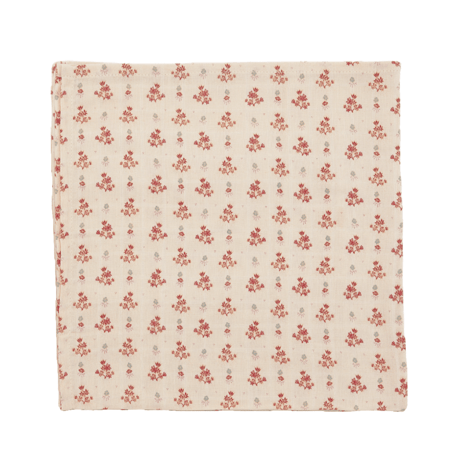 [ 1PC ] Muslin Cloth GOTS [ Vintage Floral Red ]  / Konges Sloejd     [コンゲススロイド ガーゼ 赤ちゃん 出産準備]