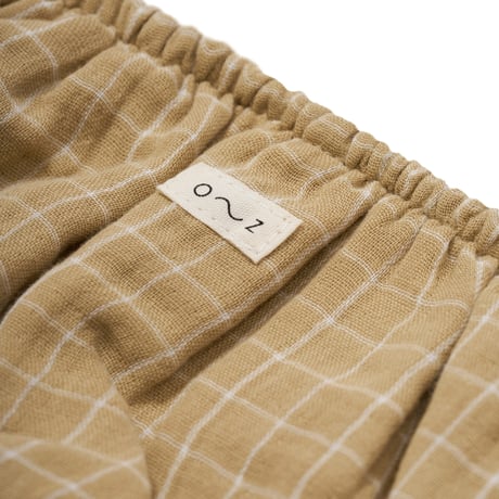 Grid Check Wheat Shortie / Organic Zoo