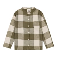 JIM SHIRT [ KAKI GINGHAM ] / STUDIO BOHEME [男の子 ベビー服 シャツ 長袖 フランネル 子供服 ベビー ]