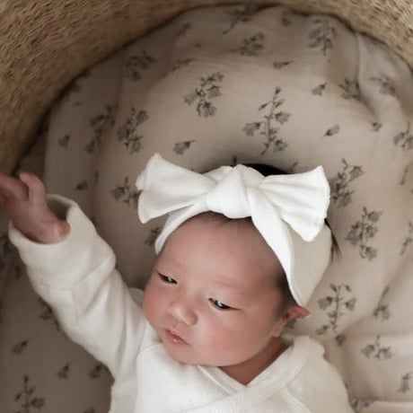 Organic Baby Headband / Hippo + Birds [ベビー ヘッドバンド 出産準備 お宮参り ポインテル]