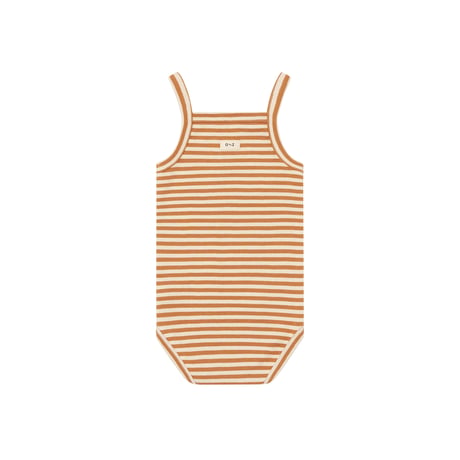 [26SS] Copper Stripes Tank Bodysuit / Organic Zoo