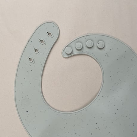 Speckled Silicone Baby Bib / Hippo + Birds  [シリコン ビブ スタイ つぶつぶ 斑点模様 食事エプロン 離乳食 エプロン 幼児 男の子 女の子 シンプル]