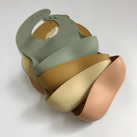 Silicone Baby Bib / Hippo + Birds  [シリコン ビブ エプロン 離乳食]