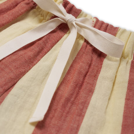 [26SS] Tomato Stripes Frill Shorts / Organic Zoo