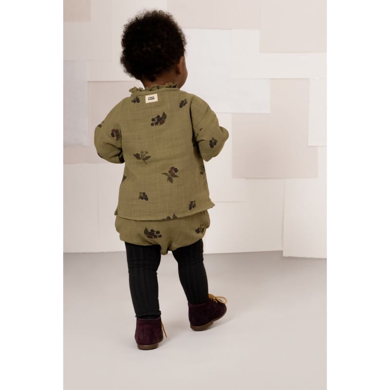 OLYMPE BLOUSE [ GREEN ALOE / BLACKBERRIES ] / S