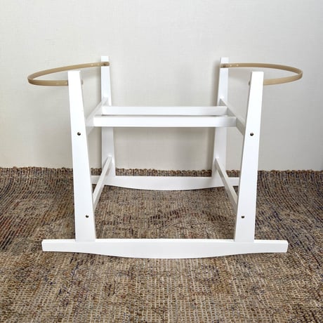 Rocking Wooden Stand [ White ]  / Hippo + Birds [ クーファンスタンド ボルガクーファン moses basket ボルガバスケット]