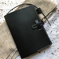 【Oさん専用】追加　手帳カバーA6  ヌメ革ブラック