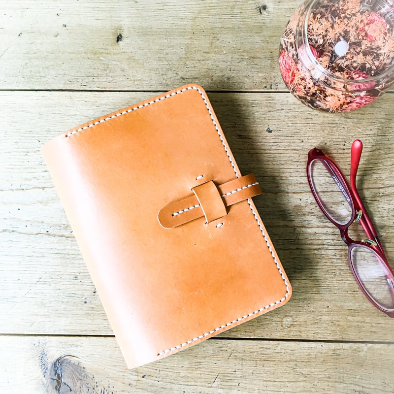 手帳カバーA6サイズ ブックカバー文庫本サイズ 姫路レザーヌメ革