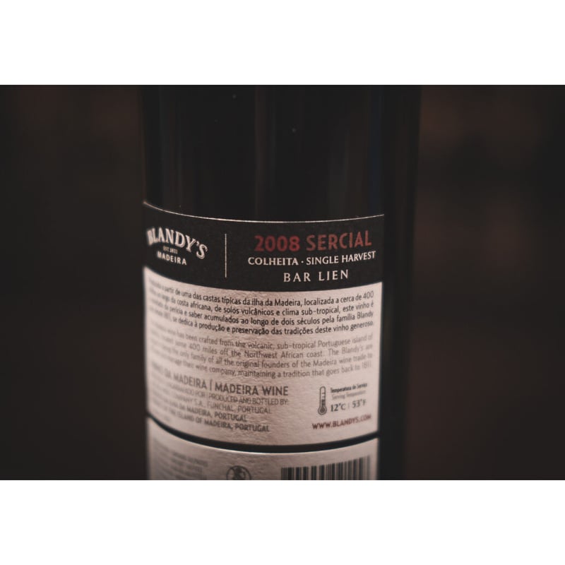 ブランディーズ マデイラワイン 2008 Sercial Colheita for BAR L