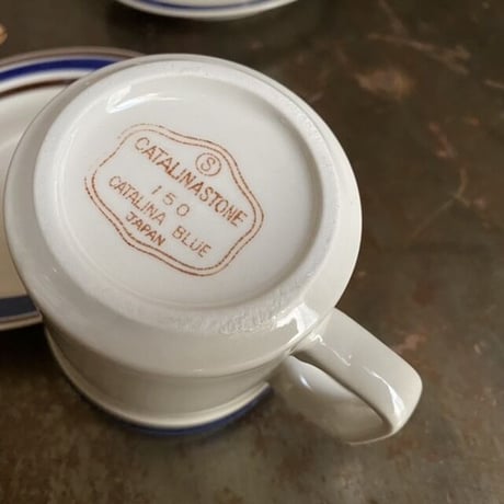 CATALINA STONE　カップ＆ソーサー　STONEWARE  CAS1801-15（未使用長期保管品）