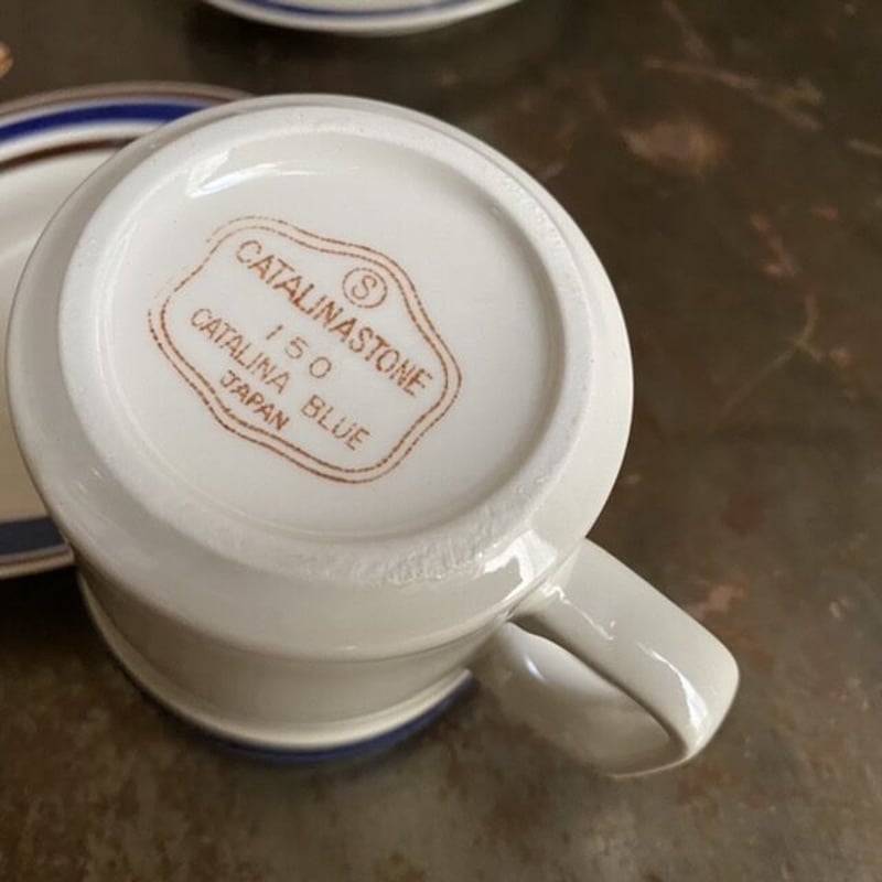 CATALINA STONE カップ＆ソーサー STONEWARE CAS1801-15（未