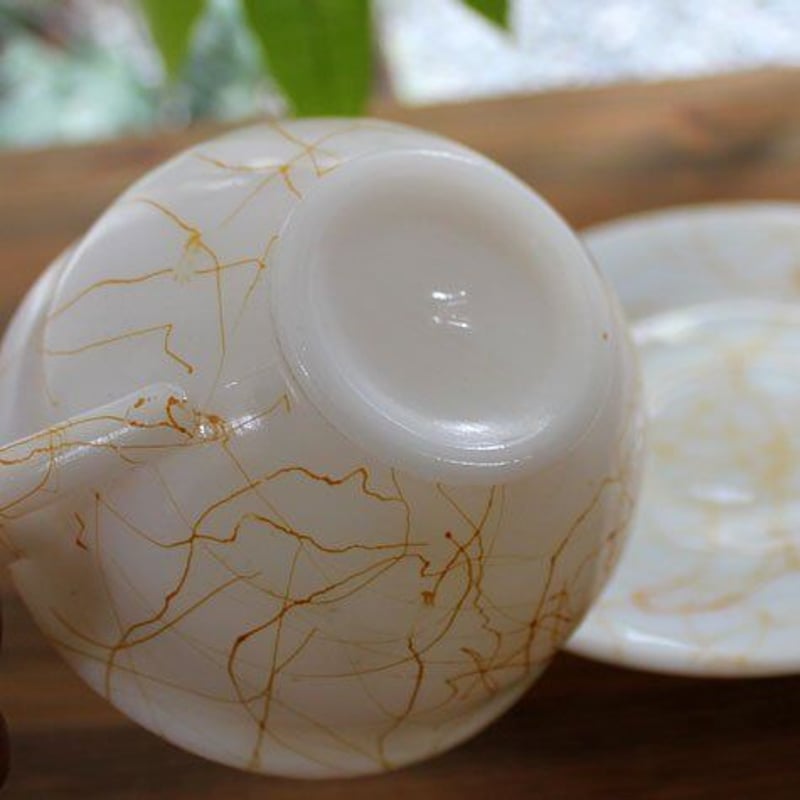 ヘーゼルアトラス ミッドナイトマジック カップ&ソーサー オレンジ