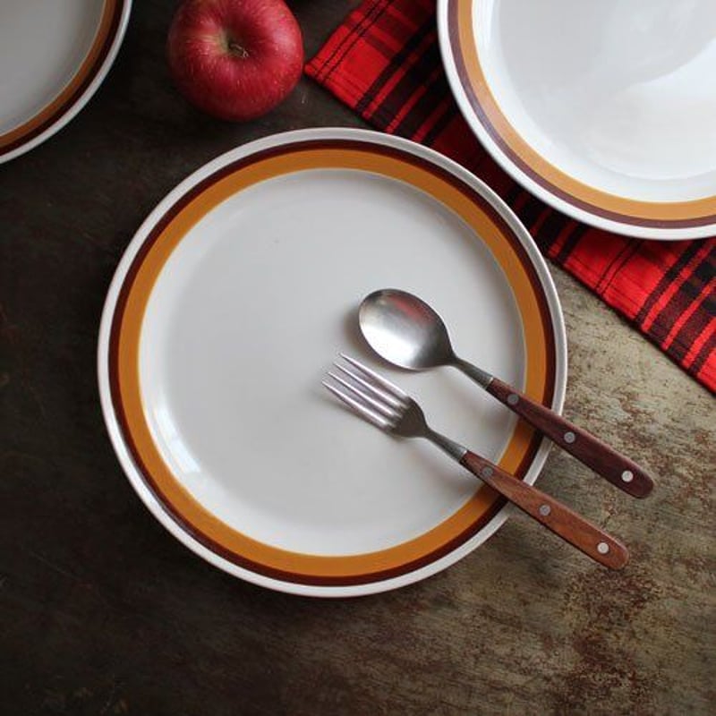 ストーンウェア ディナープレート／大皿 ブラウンライン 27cm