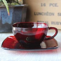 アンカーホッキング チャーム カップ＆ソーサー ロイヤルルビー