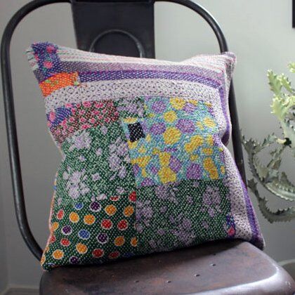 男前 渋い色 カンタキルトクッションカバー ラリーキルト 昭和レトロ