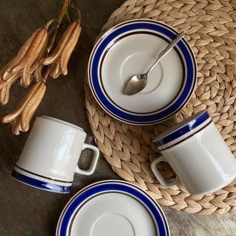 CATALINA STONE　カップ＆ソーサー　STONEWARE  CAS1801-16（未使用長期保管品）