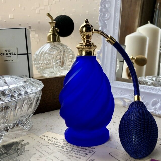 西ドイツ ヴィンテージ クリスタルガラスボトル バルブアトマイザー