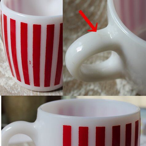 ヘーゼルアトラス プリントマグ キャンディ ストライプ 赤 | HiroseAto