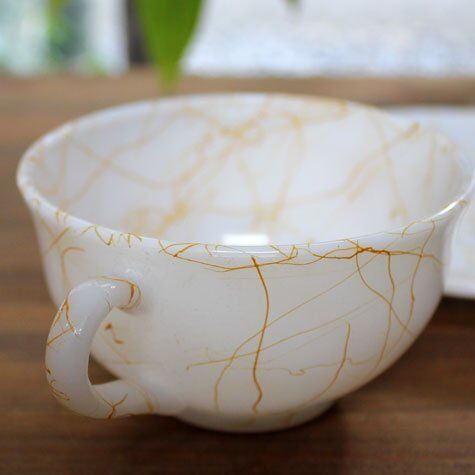 ヘーゼルアトラス ミッドナイトマジック カップ&ソーサー オレンジ