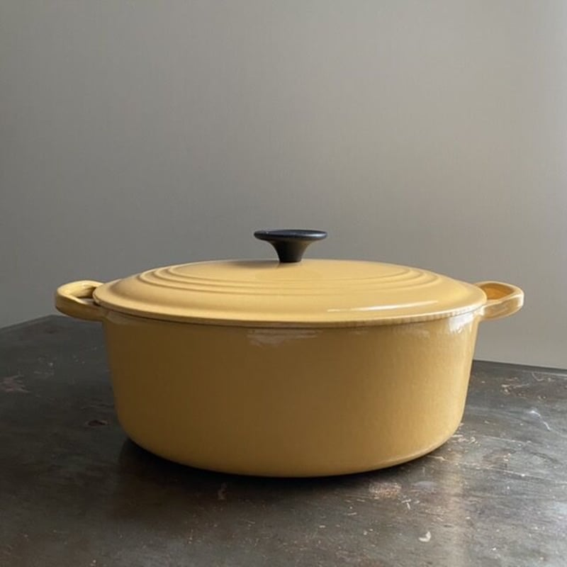 Le Creuset ル・クルーゼ ヴィンテージ 鋳物ホーロー鍋 イエロー