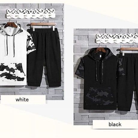 セットアップ　半袖パーカー