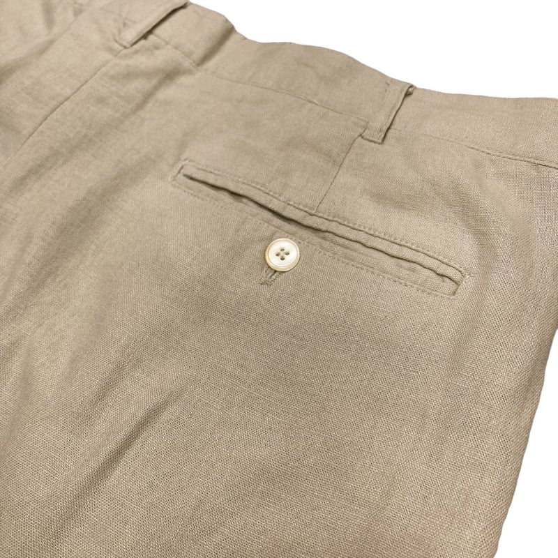 シルエット◎ 90s~ Alan Flusser 2 tuck slacks 90s Alan Flusser Linen/Rayon 2 tuck design pant