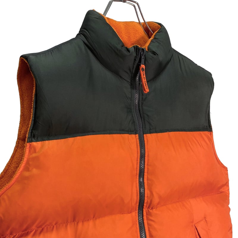 90-00s OLD NAVY bi-color reversible down vest | 無無