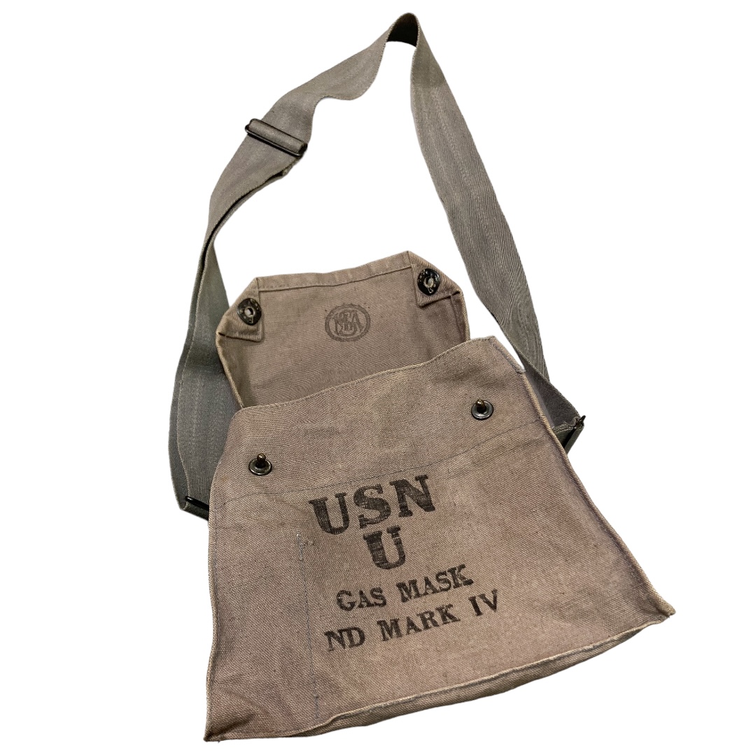40s USN vintage GAS MASK BAG ND MARK Ⅳ | 無無