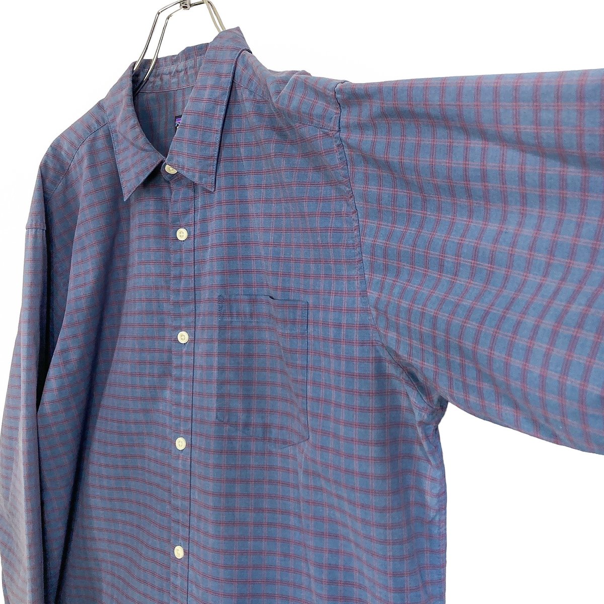 90-00's patagonia L/S BD organic cotton check s