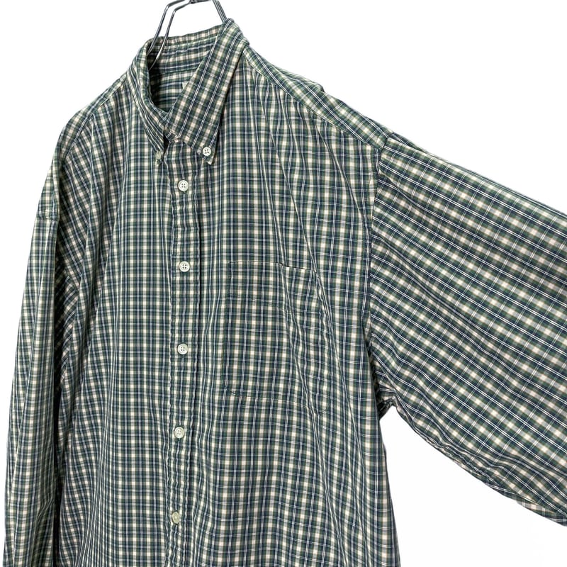 90s OLD GAP L/S cotton BD check shirt | 無無