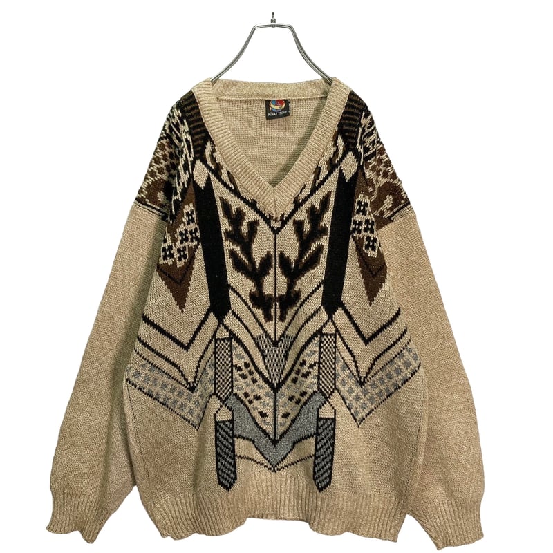 90s Euro vintage NIHAT TRIKO design knit sweate...