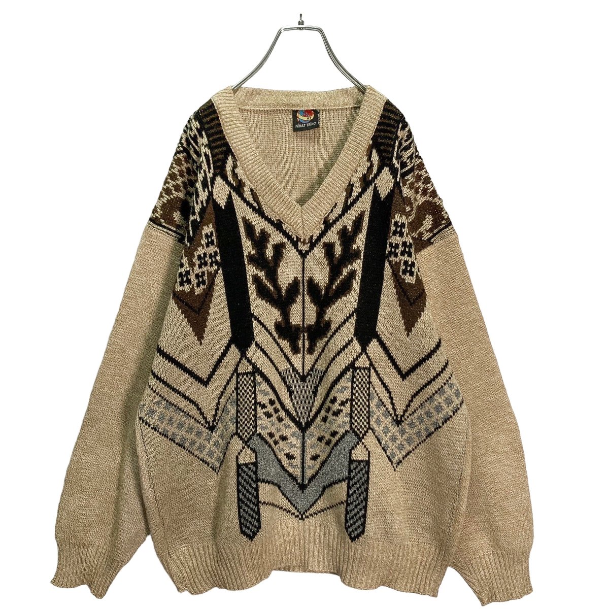 90s Euro vintage NIHAT TRIKO design knit sweate